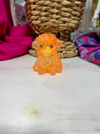 HIGHLAND COW GLITTER SQUISHY