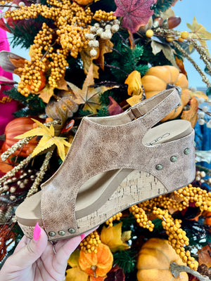 Corky's Carley Cognac Distressed Sandals