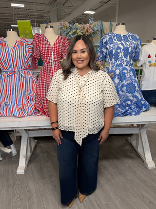DARLENE POLKADOT TOP