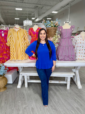 DELILA ROYAL BLUE TOP