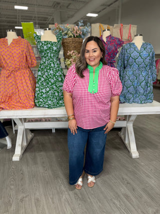 ANGELINA GINGHAM TOP