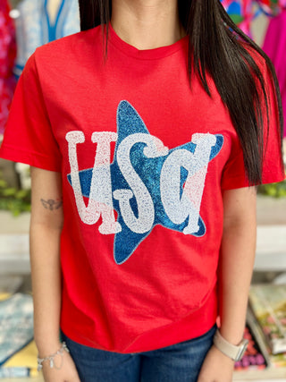 Star USA Patriotic 4th of July tee