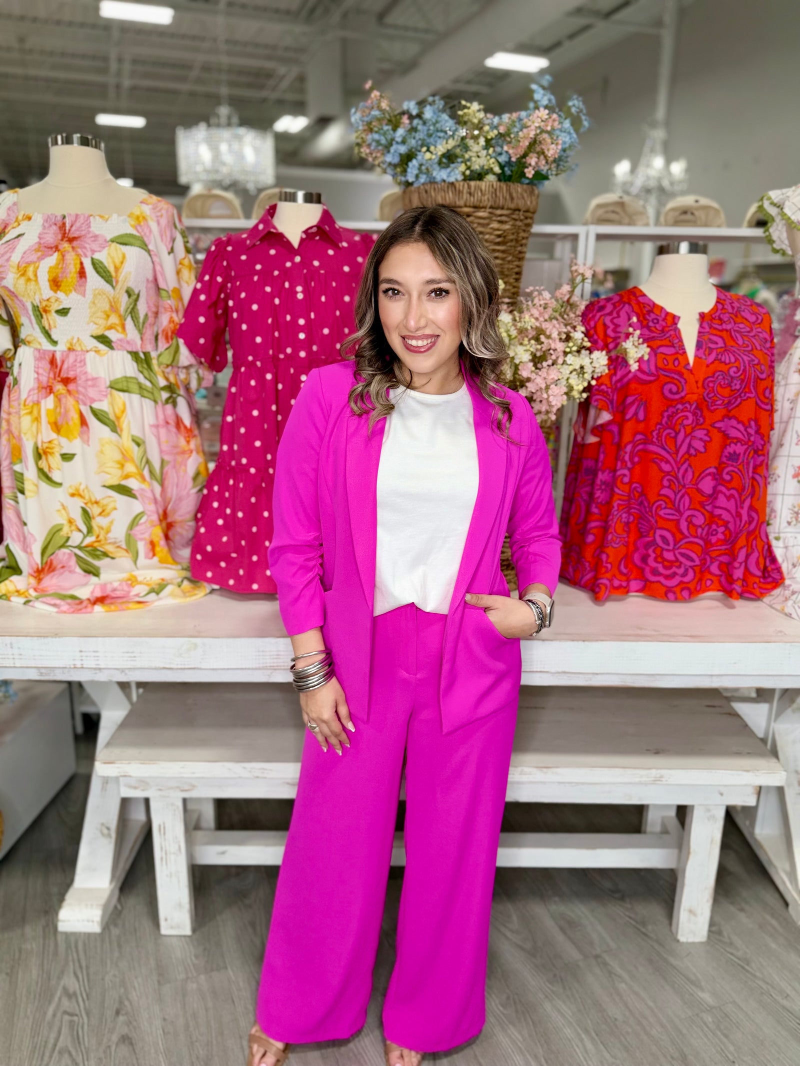 VANESSA HOT FLAMINGO BLAZER