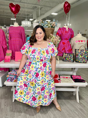 ISABELLA FLORAL MIDI DRESS