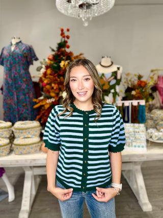 MADISON STRIPED KNIT TOP
