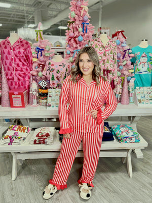 PEPPERMINT STRIPES PAJAMA SET