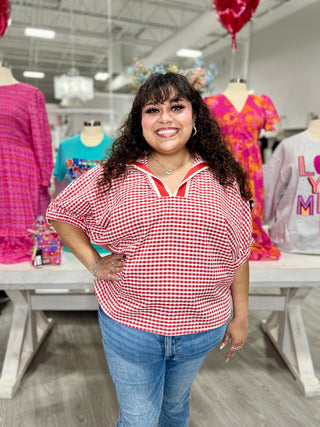 SARAH GINGHAM TOP