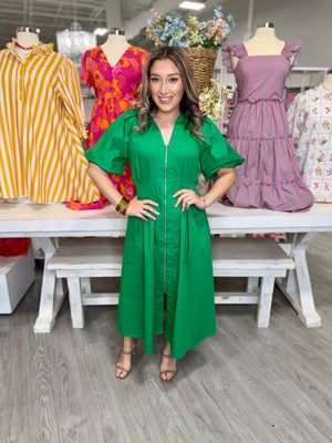 ELVIA GREEN DRESS