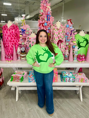 GREEN HEART HANDS SWEATSHIRT-GRINCH