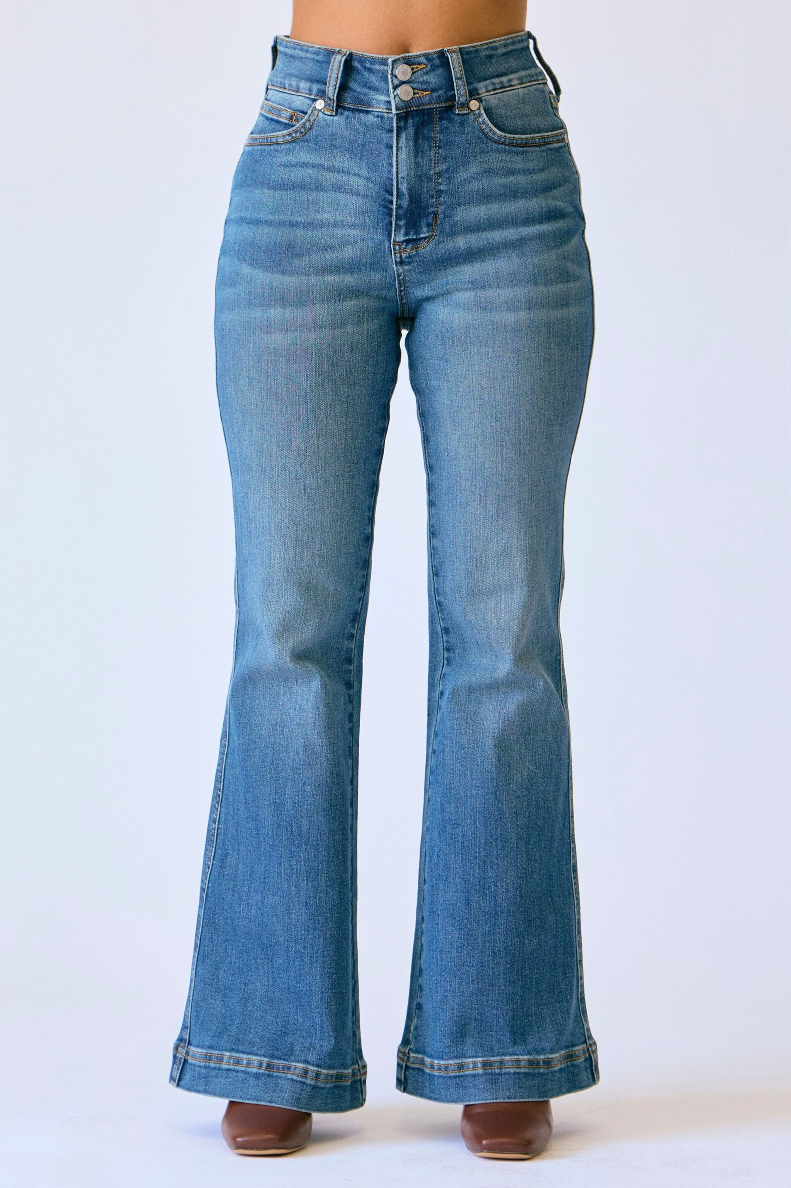 BECCA FLARE TUMMY CONTROL JEANS- ***PETITE***