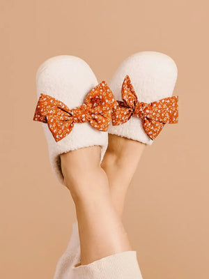 Betty Bow Fall Flora-Fuzzy Slippers