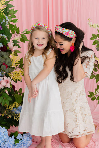 BRIANNA CANNON CHILD SIZE BRIGHT DAISY HEADBAND WITH CRYSTALS & STONES