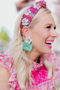 TURQUOISE FIESTA PAPEL PICADO EARRINGS