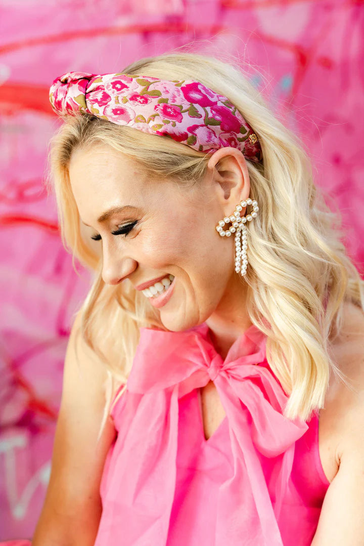 PEARL BOW BRIANNA CANNON EARRINGS