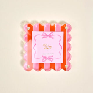 Little Moments Acrylic Picture Frame–Sicily Stripes Pink