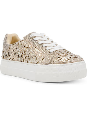 BETSEY JOHNSON REILY GOLD SNEAKER