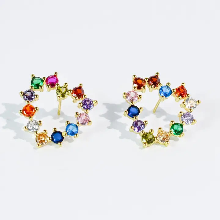 Sparkle Multi Heart Stud