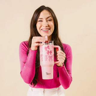 Blushing Bows-40 oz Lifestyle Flip Straw Tumbler