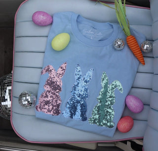 EASTER BUNNY TRIO HANDMADE TEE