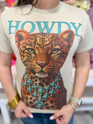 HOWDY BLING TIGER TEAL TEE