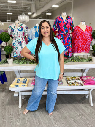 CHARLOTTE TOP-TEAL -DOOR BUSTER