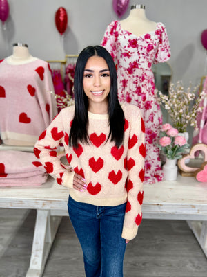 ELLE RED HEART SWEATER