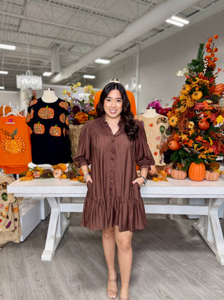 ELVIA BROWN DRESS
