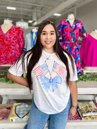 Red White & Bow TEE