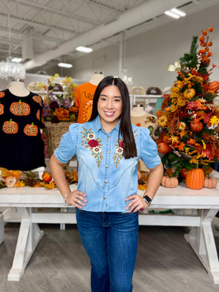 Sutton Top- Denim