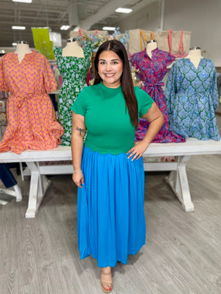PETRA GREEN/BLUE DRESS