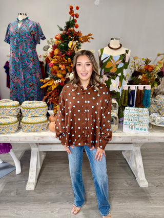 LEONOR POLKA DOT TOP