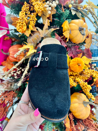 Corky's  Day Dream- Black Faux Suede