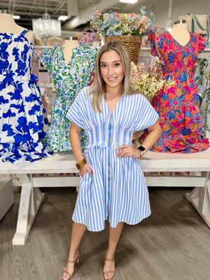 GINA STRIPE DRESS
