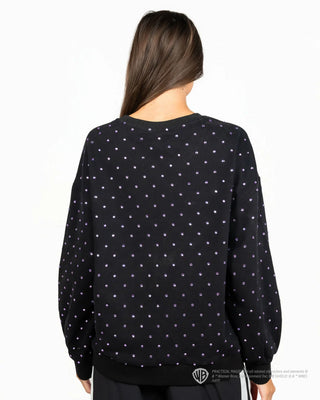 Licensed Black Scattered Rhinestone Sweatshirt