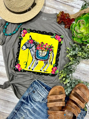 Callie Ann Stelter Hand Painted Burro Tee