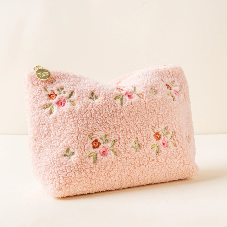 Teddy Pouch-Dainty Floral Pink