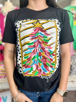 Paintbrush Christmas Tree Tee