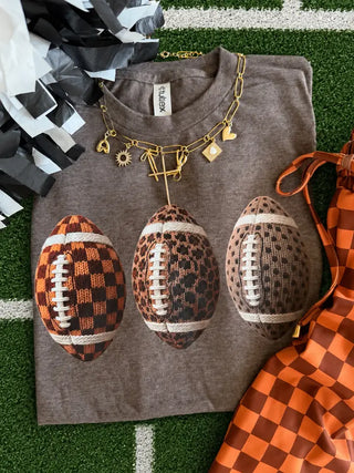 Faux Yarn Footballs Tee