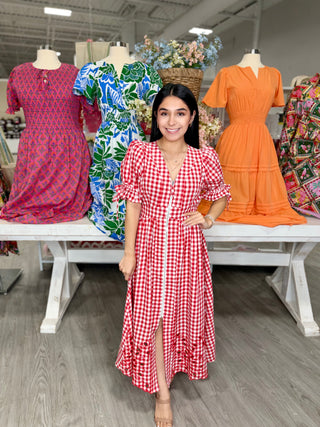 CYNTHIA GINGHAM DRESS