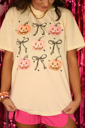 PINK PUMPKINS AND BOWS TEE