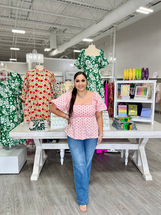 BLOSSOM PEPLUM BLOUSE