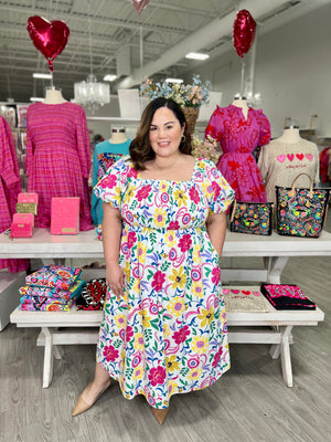 ISABELLA FLORAL MIDI DRESS