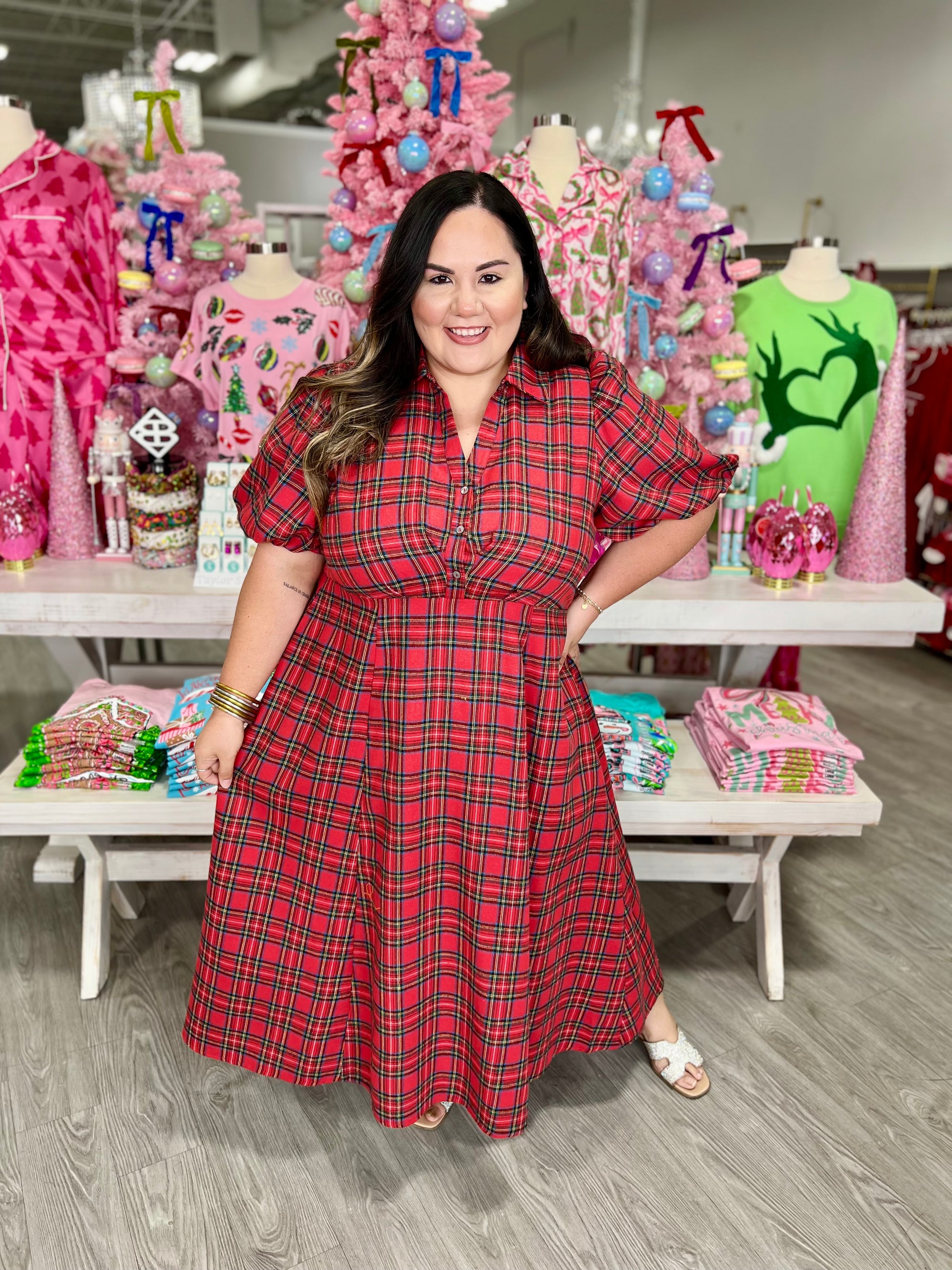 NICOLETTE PLAID DRESS