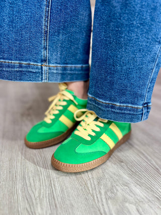 Corky's Green Yellow "Heads Up" Sneakers