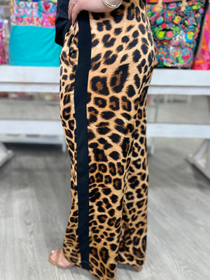 DANYSSA BLACK LEOPARD PANTS