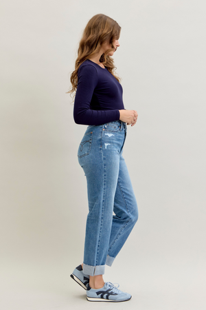 BELLA JUDY BLUE HW BF JEANS