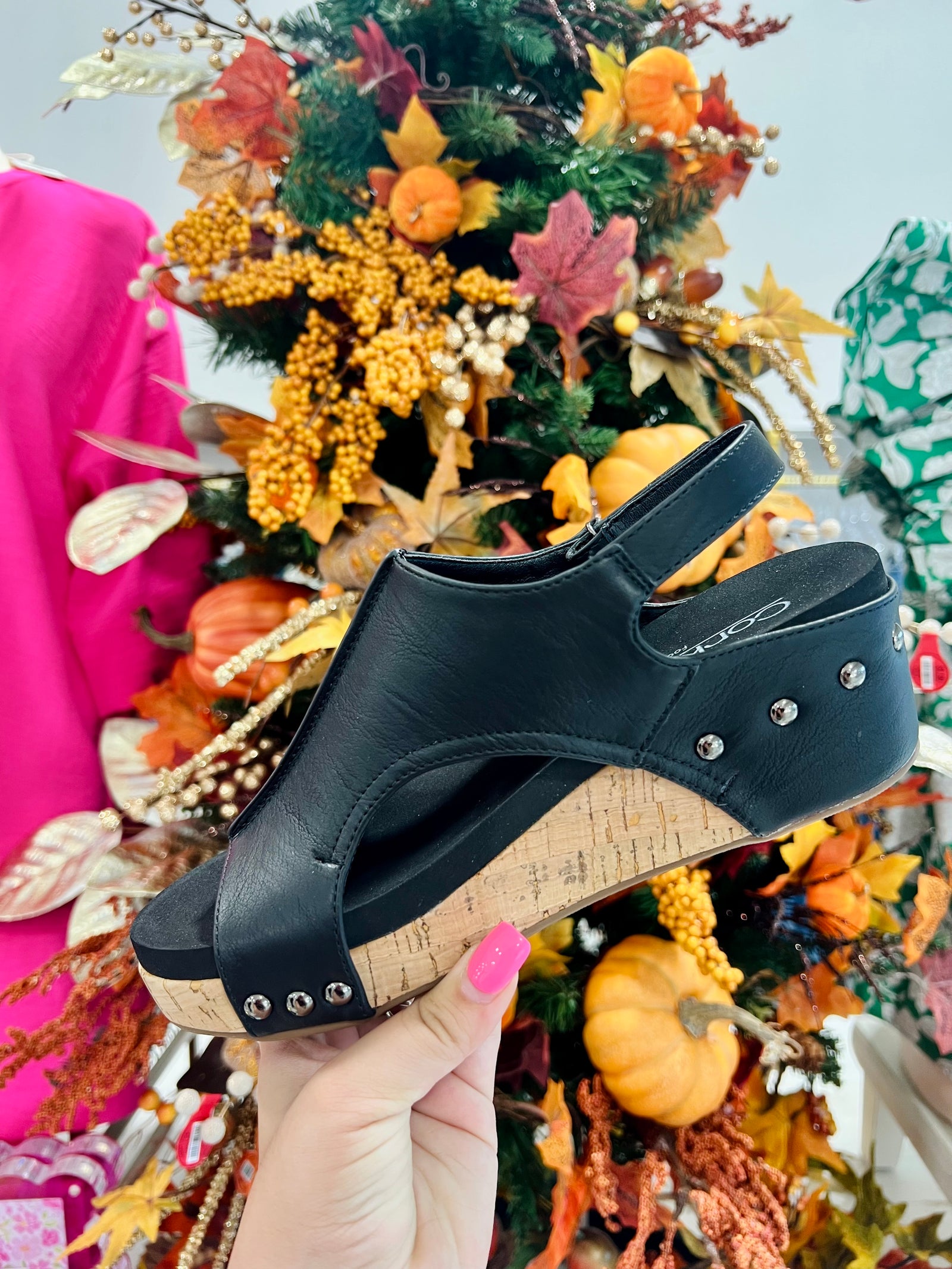 Corky's Black Smooth Volta II Shoes -2 inch heel