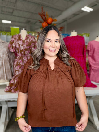 ADELA BROWN TOP