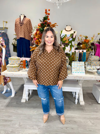ALMA POLKA DOT TOP