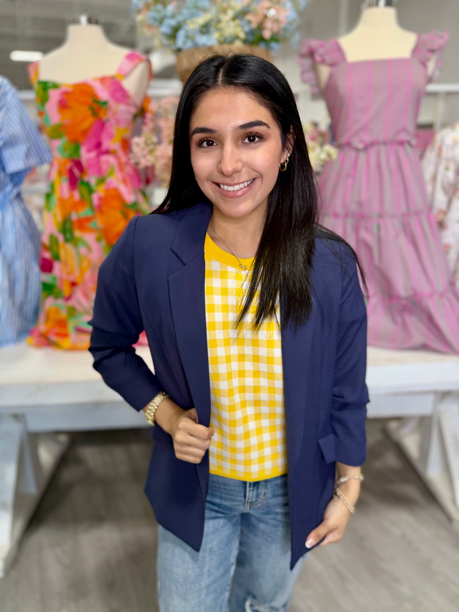 LIZ NAVY BLAZER